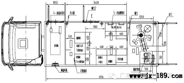 TETRA數字集群移動基站主要功能組成布局圖